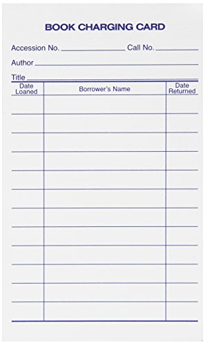 School Smart 1485891 Circulation Due/Returned Date Cards Record Book, 3