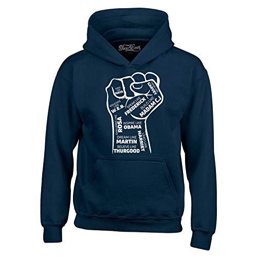 Sweat à capuche Inspired Leaders bleu en taille Large pour homme et femme