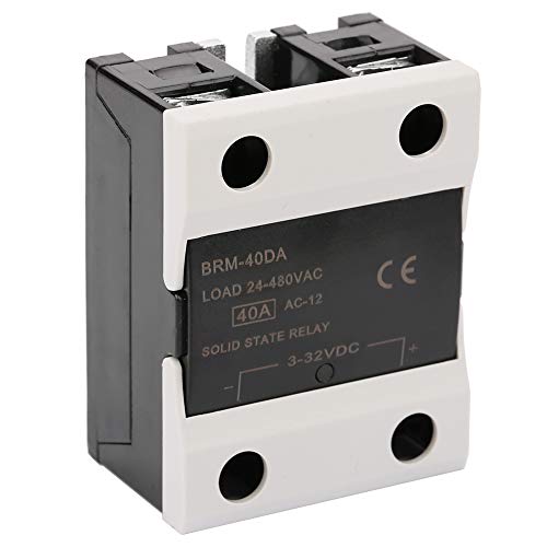 Garosa SSR 24-480V AC Solid State Relay SSR BRM-40DA Load 3-32V DC to 24-480V AC 40A Output Single Phase SSR Solid State Relay,relay