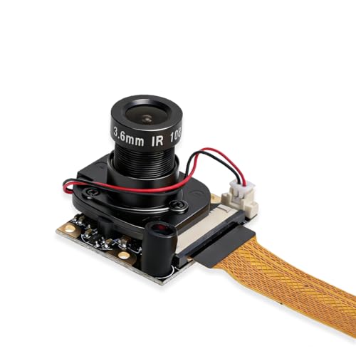 Moduł Kamery, IR 5MP 1080p HD 75° OV5647 Czujnik Kamery Port CSI 3,6 Mm Noktowizor Moduł Kamery ze Szkła Optycznego, z Kablem Taśmowym 15 Cm, dla RasPi 5 Zero