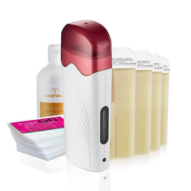 Kit chauffe-cartouche nacré à régulation thermique pour épilation nette