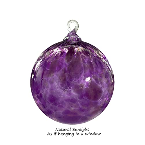 Hand Blown Glass Ornament - Suncatcher - Witches Ball - In “Purple” Dehanna Jones #TOP3