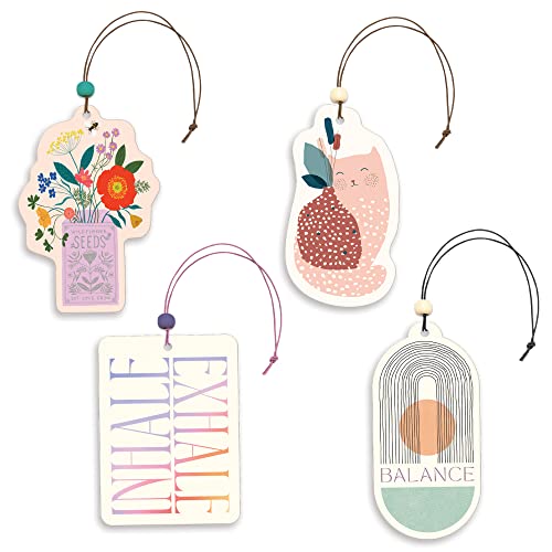 Image of Studio Oh! Let Love Grow Set of 2 Hanging Car Air Freshener, Long-Lasting Fragrance, Odor Eliminator, Scented Car Accessory for Auto Interior, Decorative Air Freshener, 4 x 7.5 in