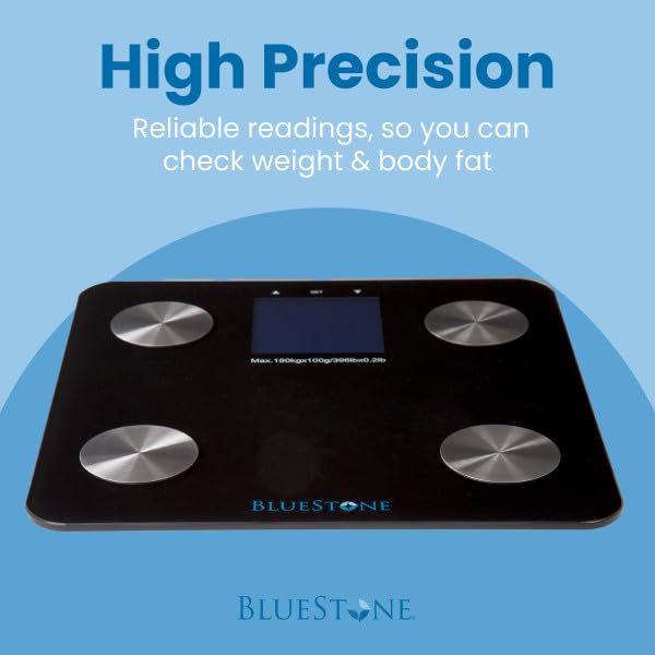 Bluestone Digital Body Fat Bathroom Scale showing high precision