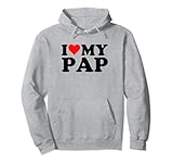 Photo Gallery i love my pap heart funny grandpa festa del papà felpa con cappuccio Photo Gallery i love my pap heart funny grandpa festa del papà felpa con cappuccio