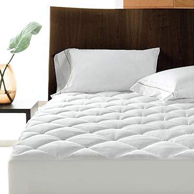 AMBERLINNEN LTD Extra Deep Quilted Mattress Protector (Double: 135 x 190+30cm)