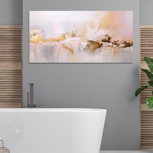 Impression sur toile d'art mural abstrait extra large et tableau marbre encadré