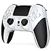 Shiptree Wireless Controller für PS-4, Game Controller Kompatibel mit PS-4/Slim/Pro mit 2 Programmierbaren Tasten, Gamepad mit Trubo/Dual Vibration/6-Achsen Gyro Sensor/Touchpanel - Weiß