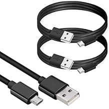 كابل بيانات VOLT+ Professional Quick 2.0 Charge MicroUSB متوافق مع BLU Studio J8 LTE 2PACK 6Ft/1.8M Turbo 18Watt Long Plus قوة إضافية لأسرع السرعات باللون الأسود