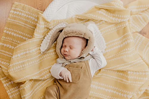 Image of Mini Wander Swaddles for Newborns Muslin Swaddle Blankets - Breathable Soft Gender Neutral Receiving Blanket Baby Essentials | 47 x 47 Cotton - (Terrain (Citrus)