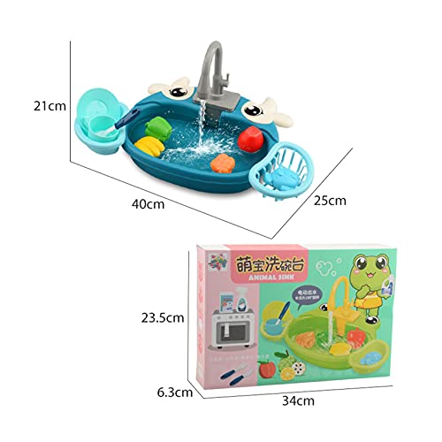 Ocobetom Küchenspüle Spielzeug Set Spielküche Für Kleinkinder, Elektrisches Umlaufwasser, Diverses Zubehör… – Bild 3