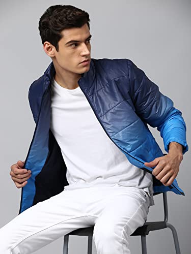 Image of Dennis Lingo Men's Long-Sleeve Ombre Dyed Puffer Jacket - Welt Pocket, Lightweight, Casual Dual Color Winterwear Jacket for Men
