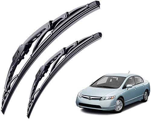 Image of WolkomHome High Performance OE Car Wiper Blade Replacement set of 2 Pc Right 26 inch Left 16 inch for Honda Civic