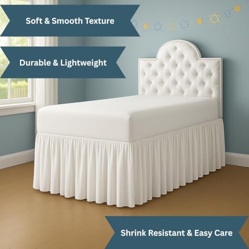 Falda de cama de dormitorio universitario con caída elegante de tacto suave 4