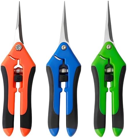 3 Piece Pruning Shears, Gardening Shears, Small Pruning Shears with Safety Lock, Professional Straight Pruning Shears for Garden Pruning Shears for Bonsai Plants Flowers 3 Piece Pruning Shears, Gardening Shears, Small Pruning Shears with Safety Lock, Professional Straight Pruning Shears for Garden Pruning Shears for Bonsai Plants Flowers