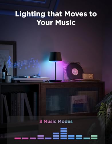 Image of Govee Smart Cordless Table Lamp Classic (No Adapter), RGBIC Desk Lamp | Rechargeable Table Lamp for Living Room, Portable Lamp Works with Matter, Bedside Lamp for Nightlight, 72 Scenes Modes, 500lm