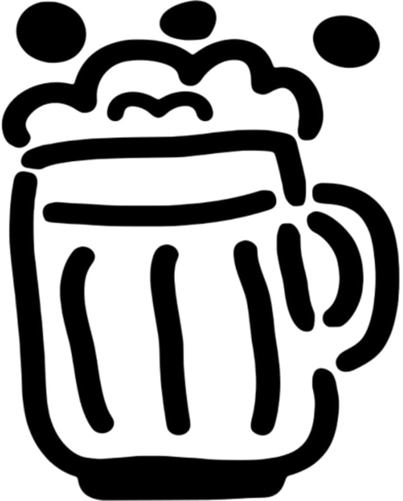 Amazon.com: Azeeda A5 'Glass of Beer' Wall Stencil/Template (WS00030740) : Tools & Home Improvement
