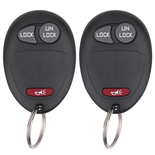 Vurkcy Key Fob Keyless Entry Remote Compatible with Chevy Colorado Venture, GMC Canyon, Pontiac Montana, Isuzu i-280 i-290 i-350 i-370, Hummer H3 H3T, Replacement for L2C0007T, 3 Button (Pack of 2)