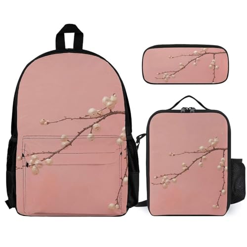 Sac à dos ordinateur portable isotherme et trousse blanche Pearl And Peach