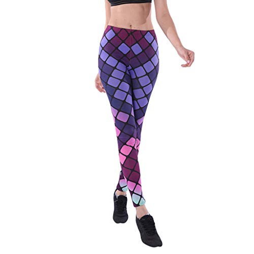 Givekoiu 2019 Yoga Pants with Pockets, Tummy Control, Workout Running Leggings with Pockets for Women(Pink,S)