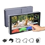【Monitor táctil de 1200 nits】La innovadora interfaz de usuario LCD táctil ofrece un control increíble. Puedes usar gestos de toque y deslizamiento para las funciones de monitoreo importantes sin necesidad de botones. Además, también puedes usar la rueda de desplazamiento. Su alto brillo de 1200 nits permite visualizarlo con prácticamente cualquier tipo de luz. En interiores, exteriores o donde lo necesites.