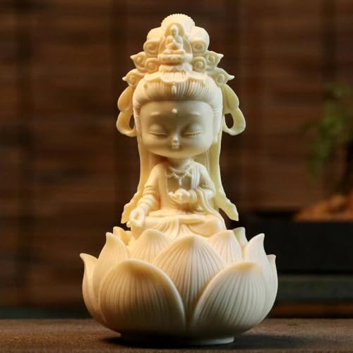 Estatua pequeña de Guan Yin para decoración de hogar miniatura 3
