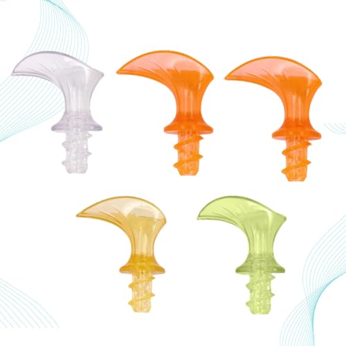 BIUDECO Exprimidor Manual de Limón Plástico 5 Piezas Color Aleatorio Ranuras Profundas para Jugo Máximo, Extractor de Cítricos Portátil para Cocina y Zumo de Naranja Fácil