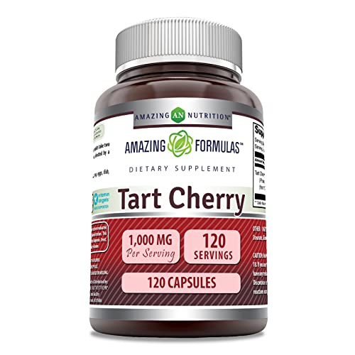 Amazing Formulas Tart Cherry Extract 1000mg Supplement 120 Capsules | Non-GMO | Gluten Free | Made in USA