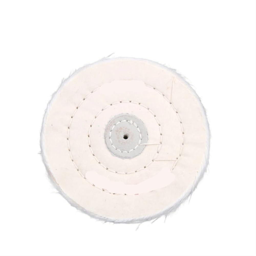 1 szt. bawełniana tarcza polerska do polerowania samochodów - 2 do 8 cali, ściereczka z kłaczkami do precyzyjnego i zgrubnego wykańczania(White,8 inch)