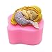 Dekostar Sleeping Mermaid Fandont Molds,3D Mermaid Silicone Cake Moulds Decoration Handmade Soap Candle Stone Mold Cake Decoration Tools