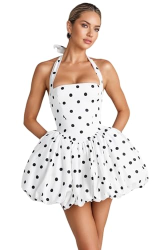 Square Halter Homecoming Dresses for Teens 2025 Mini Puffy Princess Cocktail Party Gown with Bow