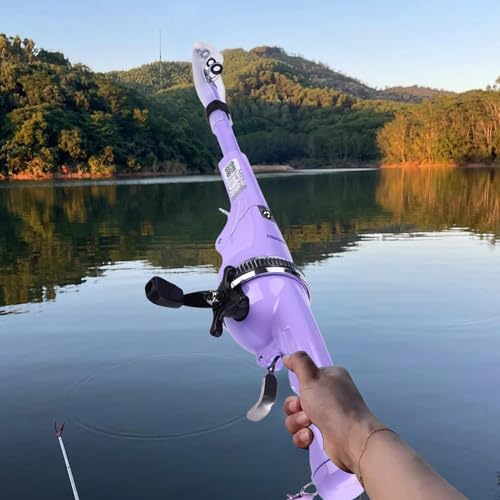 Caña de pescar telescópica portátil con combo de carrete de spinning para hombres 5