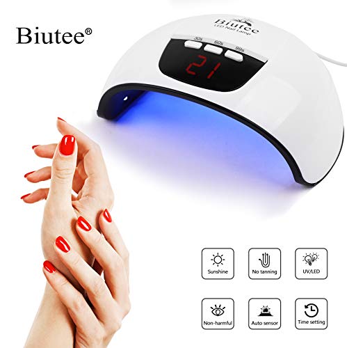image for Biutee UV LED Nail Lamp Fast Nail Dryer Nail Phototherapy Machine 54W 