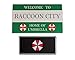 Produktbild Super6props Welcome to Raccoon City Road Schild 430 mm x 250 mm und Umbrella Corporation Nummernschild 300 mm x 150 mm Prop Aluminium Platte 2 Stück