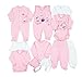 Produktbild TupTam Unisex Baby Erstausstattung Bekleidungsset 11 teilig, Farbe: Rosa Kätzchen, Größe: 62