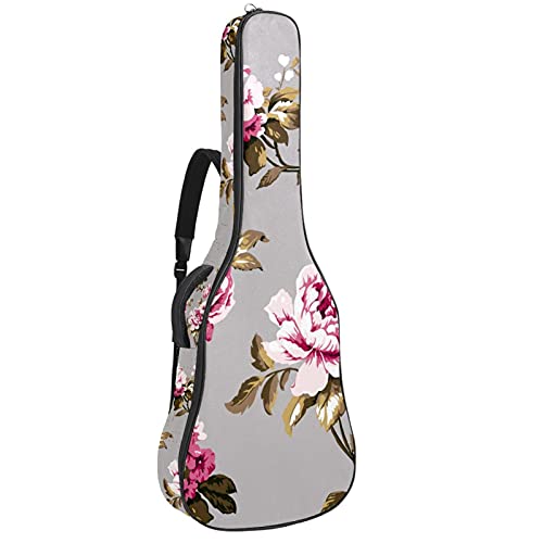 Sac de guitare acoustique rembourrage épais étanche double bandoulière réglable étui de guitare sac de transport, fleur… - Les Beatles, Paul McCartney, John Lennon, RIngo Starr, George Harrison Sac de guitare acoustique rembourrage épais étanche double bandoulière réglable étui de guitare sac de transport, fleur…