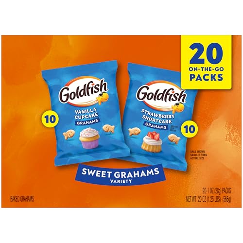 Image of Goldfish Grahams Baked Graham Crackers Multipack, 1 Ounce (Pack of 160)