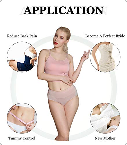 Image of INNERSY Womens Underwear Cotton Briefs Postpartum High Waisted Panties 5 Pack