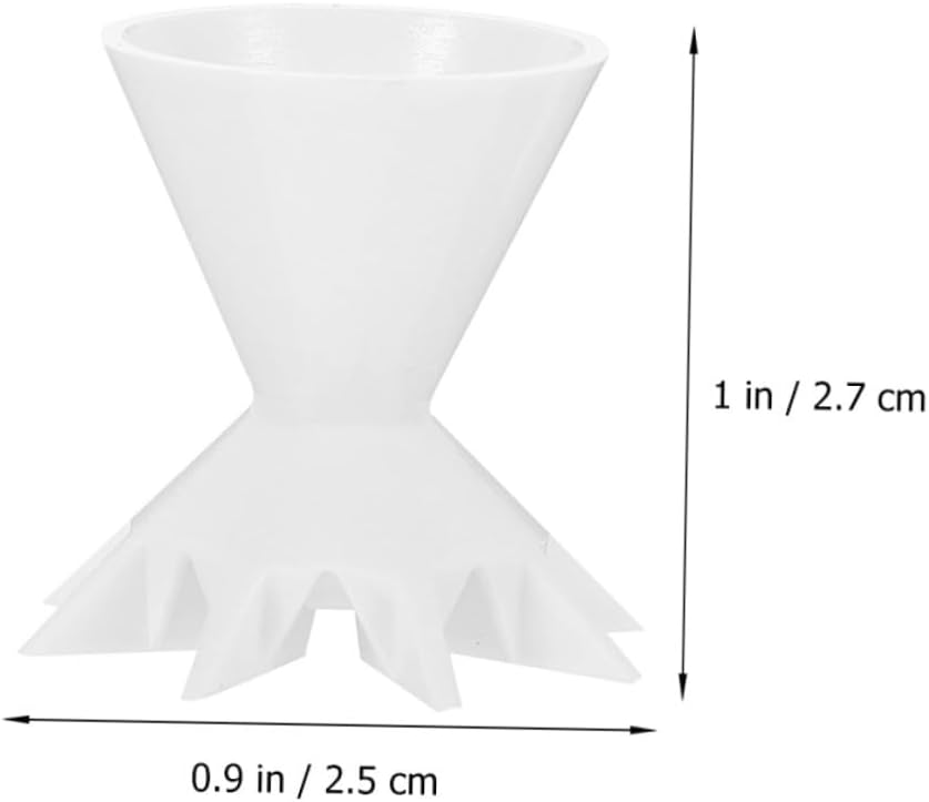 NESTINGHO 6pcs White Silicone Paint Pouring Funnel Cups Reusable Painting Mixing Supply for DIY Art and Craft Paint Pouring