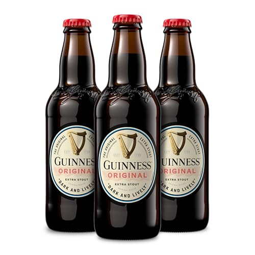 Guinness Original Cerveza Ale Negra Irlandesa Pack Botellas, 24 x 33cl