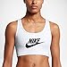 Nike Swoosh Futura Bra Sujetador Deportivo, (Blanco/Negro), M para Mujer