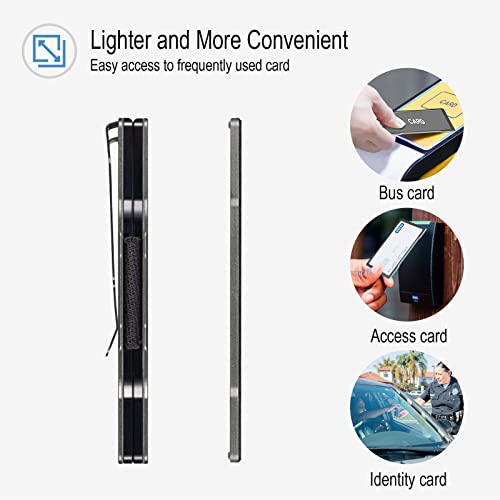 GEIT Minimalist Wallet for Men, Slim Aluminum Metal Mens Wallet with Magnetic ID Card Holder, RFID Blocking Credit Card Wallet with Money Clip3