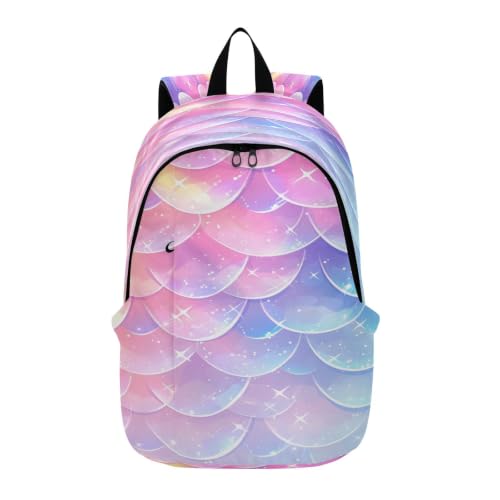 Cartable arc-en-ciel rose et bleu idéal pour les sorties scolaires et le camping