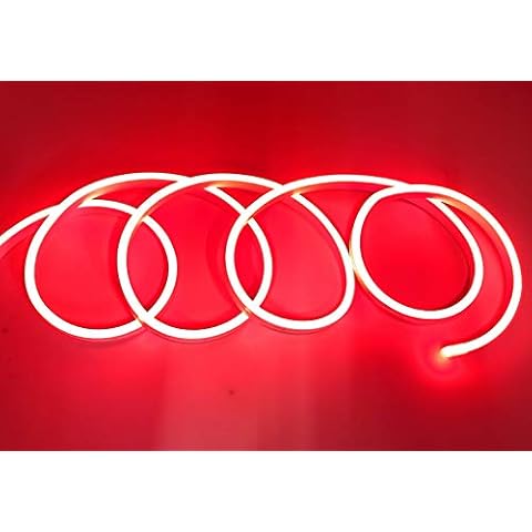 Tira LED de neón flexible impermeable roja Cover