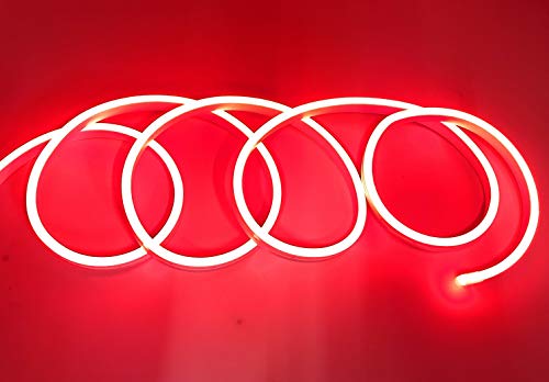 tempo di saldi Bande LED néon flexible étanche IP65 5 m 120 LED/m 12 V Rouge