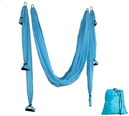 D﹠Ace Aerial Yoga Hammock -Yoga Swing/Sling/Inversion Tool, BLUE