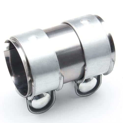 ENN LLC ステンレス製 マフラーバンド 汎用エキゾーストクランプ 連結スリーブパイプコネクター 全長95mm (50mm)