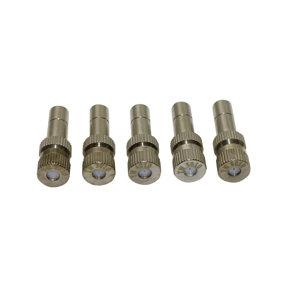 Spruzzatore a Bassa Pressione Durevole da 0,2-0,6 Pollici, ugello per irrigazione da Giardino, in Acciaio Inox, per Serra, 1 Pezzo (Colore: Verde Chiaro)
