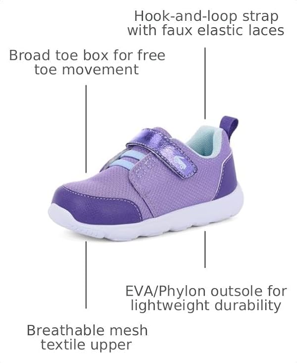 See Kai Run Basics Spark Lace, Purple Mix, 7 Toddler by See Kai Run - Used condition - Image 3