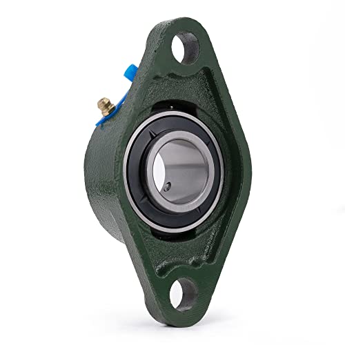 Image of XIKE 2 Pcs UCFL206-19 Bore 1-3 /16 inch Pillow Block Flange Mounted Ball Bearings.